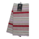 Blush Red Striped Yarn-Dyed Cotton Ribbed Placemat