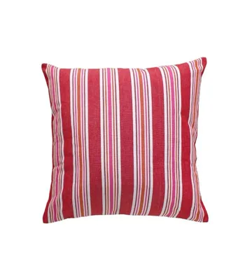 Red White Striped Yarn Dyed Cotton Cushion Cover