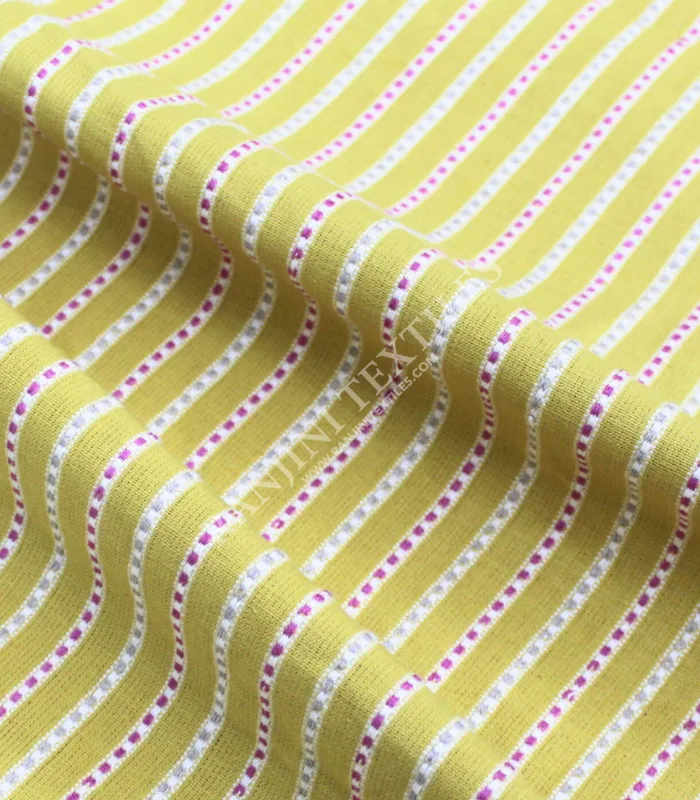 Pure Cotton Striped Upholstery Fabric Manufacturer in India
