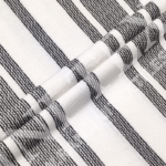 Black and White Adriatic Yarn Dyed Pure Cotton Upholstery Striped Fabric