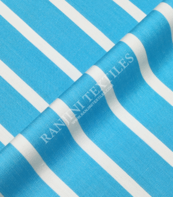 Aquatic Striped Yarn Dyed Pure Cotton Upholstery Fabric
