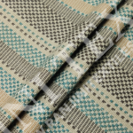 Beige Cascade Striped Yarn Dyed Cotton Upholstery Fabric
