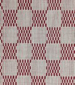 Brownish Purple/ Cream Checkered Yarn-Dyed Cotton Ribbed Placemat - Image 3
