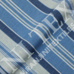 Azure Horizon Striped Yarn Dyed Cotton Home Furnishing Fabric