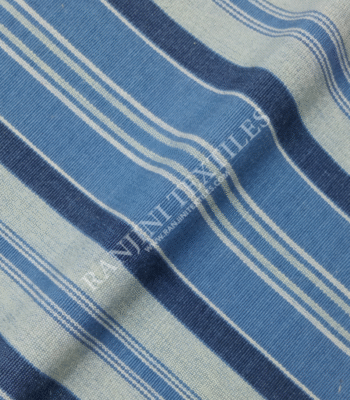 Azure Horizon Striped Yarn Dyed Cotton Home Furnishing Fabric