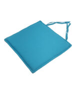 Turquoise Blue Solid Yarn Dyed Cotton Chair Pad - Image 3